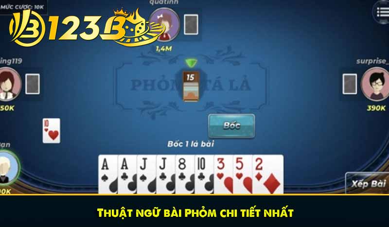 Thuật ngữ bài Phỏm chi tiết nhất